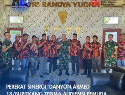 Pererat Sinergi, Danyon Armed 18/Buritkang Terima Audiensi Pemuda Pancasila Berau