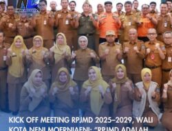 Kick Off Meeting RPJMD 2025–2029, Wali Kota Neni Moerniaeni: “RPJMD adalah Janji Pemerintah kepada Masyarakat”
