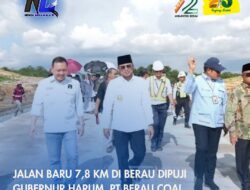 Jalan Baru 7,8 Km di Berau Dipuji Gubernur Harum, PT Berau Coal Gelontorkan Rp125 Miliar