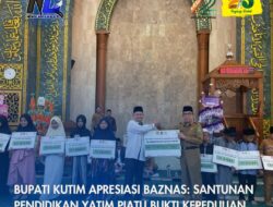 Bupati Kutim Apresiasi BAZNAS: Santunan Pendidikan Yatim Piatu Bukti Kepedulian Sosial
