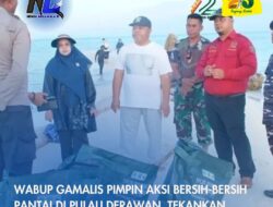 Wabup Gamalis Pimpin Aksi Bersih-Bersih Pantai di Pulau Derawan, Tekankan Kurangi Plastik Sekali Pakai