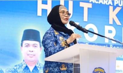 Wali Kota Bontang, Neni Moerniaeni dalam HUT ke-54 Korpri