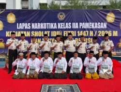 Gelar Sholat Idul Fitri 1447 H, Lapas Narkotika Pamekasan Serahkan Remisi Khusus Kepada Ratusan Warga Binaan 