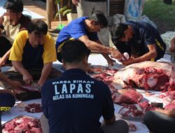 Khidmat dan Penuh Kebersamaan, Lapas Kelas IIA Kuningan Gelar Shalat Idul Adha dan Pemotongan Hewan Qurban 1447 H Bersama Warga Binaan