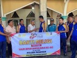 Bakti Religi dan Bantuan Tunai: Polsek Pasaman Pererat Silaturahmi Sambut Bhayangkara ke-80