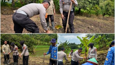 Wujud Nyata Polri Peduli Petani, Sat Lantas Polres Kuningan Sukseskan Program Ketahanan Pangan