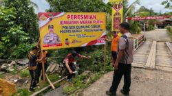 Sinergi Polri-Pemerintah-Warga, Jembatan Merah Putih Gunung Tabur Selesai Direvitalisasi