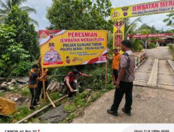 Sinergi Polri-Pemerintah-Warga, Jembatan Merah Putih Gunung Tabur Selesai Direvitalisasi
