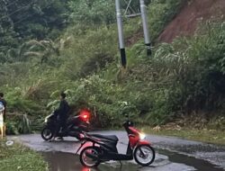Hujan Deras Picu Longsor di Jalan Lintas Talu–Simpang Empat Pasaman Barat, Arus Lalu Lintas Lumpuh Total