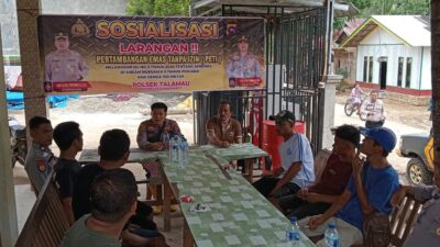 Tegas! Kapolsek Talamau Pimpin Penindakan dan Sosialisasi, Musnahkan Bekas Lokasi Penambangan Emas Ilegal di Nagari Sinuruik