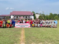 Polsek Melak Polres Kutai Barat,Amankan Pembukaan Turnamen Piala Kemerdekaan HUT RI ke-81 di Kampung Muara Benangaq