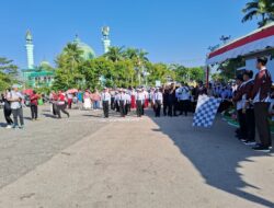 Tanamkan Disiplin dan Kebersamaan, Bupati Kholilurrahman Lepas Lomba Gerak Jalan Tingkat SD se-Kabupaten Pamekasan