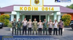 Pererat Hubungan Kelembagaan, Kapolres Cirebon Kota Silaturahmi ke Makodim 0614