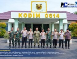 Pererat Hubungan Kelembagaan, Kapolres Cirebon Kota Silaturahmi ke Makodim 0614