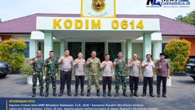 Pererat Hubungan Kelembagaan, Kapolres Cirebon Kota Silaturahmi ke Makodim 0614