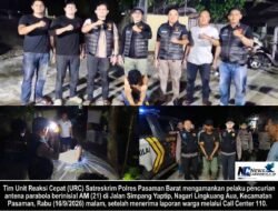 Gegas! Laporan Masuk Lewat Call Center 110, Tim URC Polres Pasaman Barat Ringkus Pelaku Pencuri Parabola