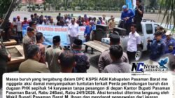 Tuntut Perda Perlindungan Buruh dan Soroti Dugaan PHK Sepihak 14 Karyawan Tanpa Pesangon, DPC KSPSI AGN Pasaman Barat Gelar Aksi Damai di Depan Kantor Bupati