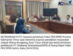 Fraksi PKS DPRD Kaltim Terima Aspirasi Warga Wahau-Kongbeng Soal Tata Kelola Plasma PT SWS, Tegaskan Perlu Verifikasi Data dan Audit Perizinan Secara Objektif