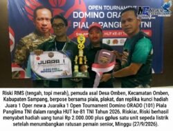 Dari Pos Ronda Desa Omben, Riski RMS Juara 1 Open Tournament Domino Piala Panglima TNI 2026