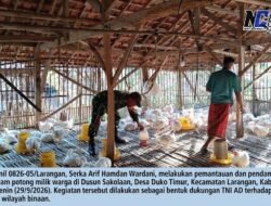 Dorong Ekonomi Warga, Babinsa Koramil Larangan Aktif Dampingi Peternak Ayam Potong di Duko Timur