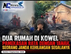 Dua Rumah di Kowel Pamekasan Rata Dengan Tanah, Seorang Janda Kehilangan Segalanya 