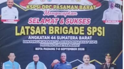 KSPSI Pasbar Dukung Penuh Latsar Brigade SPSI Angkatan 44 dan Pengukuhan Dewan Penasehat se-Sumbar 