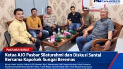 Pererat Sinergi, Ketua AJO Pasbar Silaturahmi ke Polsek Sungai Beremas