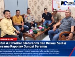 Pererat Sinergi, Ketua AJO Pasbar Silaturahmi ke Polsek Sungai Beremas