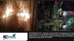 Diduga Karena Bakar Daun Kering, Setengah Hektar Lahan Bambu di Kedungdung Sampang Terbakar 