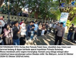Tabir Gelap Kasus Pohon Siwalan di Sumenep! Pemuda Peduli Desa Kepung Polresta, Desak Tangkap Asmawi Sang Aktor Intelektual