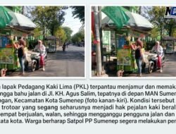 Miris! Tata Kelola Kota Sumenep Semrawut, Trotoar di Depan MAN Sumenep Jadi Lapak PKL, Pejalan Kaki Terancam dan Satpol PP Tutup Mata