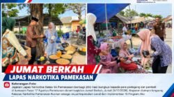 Semangat Berbagi di Pasar 17 Agustus, Lapas Narkotika Pamekasan Bagikan 200 Nasi Bungkus di Jumat Berkah: Pemasyarakatan Harus Dekat dan Bermanfaat Bagi Masyarakat