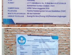 Janggal! Proyek Revitalisasi TK Al Hikmah Kabupaten Cirebon Biaya APBN, Papan Proyek Tanpa Nominal Anggaran*