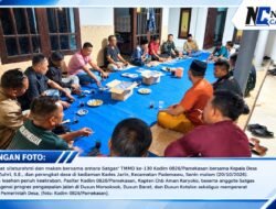 Malam Hangat di Kediaman Kades Jarin: Satgas TMMD 130 dan Perangkat Desa Kuatkan Sinergi Lewat Makan Bersama