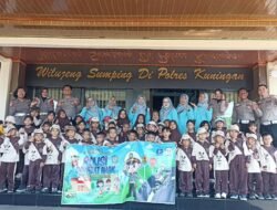 Dukungan Pendidikan Karakter Usia Dini, Sat Lantas Polres Kuningan Sambut Puluhan Siswa TK Negeri Luragung Landeuh