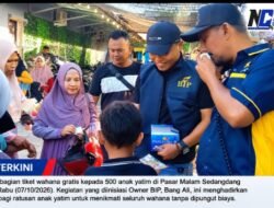 500 Anak Yatim Berbagi Tawa di Pasar Malam Sendangdang, Bang Ali BIP Hadirkan Wahana Bermain Gratis
