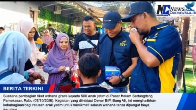 500 Anak Yatim Berbagi Tawa di Pasar Malam Sendangdang, Bang Ali BIP Hadirkan Wahana Bermain Gratis