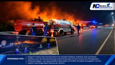 Karhutla Ancam Ruas Tol Sumatra, Hutama Karya Siagakan Armada Pemadam dan Imbau Pengendara Waspada