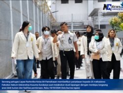 Tingkatkan Pemahaman Sistem Pemasyarakatan, Lapas Narkotika Pamekasan Terima Kunjungan 25 Mahasiswa Universitas Kusuma Surabaya