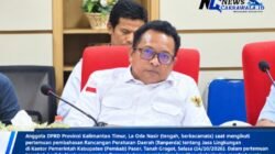 Dari Kantor Pemkab Paser, La Ode Nasir Ingatkan Ranperda Jasa Lingkungan Harus Berpihak ke Penjaga Hutan