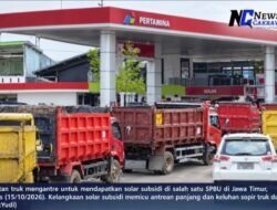 Antrean Mengular di SPBU Jatim, Solar Subsidi Raib dan Sopir Terpaksa Merogoh Kocek Lebih Dalam