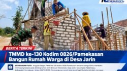 Gotong Royong TNI-Warga Kian Solid, Rumah Jufri di Pademawu Sudah Terbangun Separuh