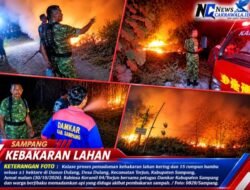 Diduga Akibat Bakar Sampah, Satu Hektare Lahan Kering dan 15 Rumpun Bambu di Torjun Sampang Ludes Terbakar