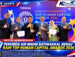 Perumda Batiwakkal Berau Raih TOP Human Capital Awards 2026 Bintang 4, Direktur Dianugerahi Penghargaan Kepemimpinan SDM