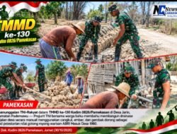 Jejak ABRI Masuk Desa 1980 Hidup Lagi di TMMD Jarin, Kodim Pamekasan Bangun Desa dengan Cangkul dan Gotong Royong